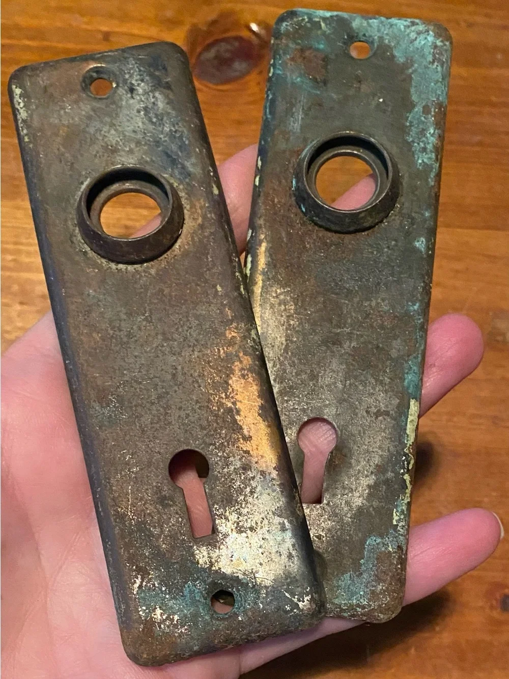 Antique Brass Door Plate - Aged Brass Finish